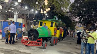 Train at Numaish exhibition 2022 Hyderabad  Passengers Train ride at Nampally exhibition 2022 [upl. by Enilarak]