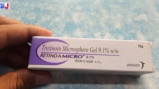 Retino A Micro 01Gel  Tretinoin 01Microsphere Gel  Retino A Micro 01Gel uses Review Hindi [upl. by Alaet]