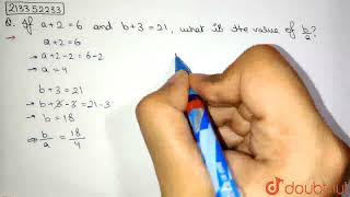 If a26 and b321 what is the value of ba  CLASS 12  GRIDINS  MATHS  Doubtnut [upl. by Eemyaj]