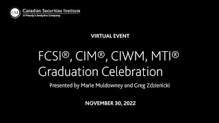 20212022 Virtual Graduation Ceremony  CIM® CIWM MTI® amp FCSI® [upl. by Xylina]