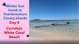 Fuerteventura Day 4 Winter Sun Break visiting the White Sand Dunes and Beach of Corralejo Jan 2024 [upl. by Deyes]