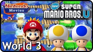 New Super Mario Bros U World 3 Sparkling Waters All Star Coins 100 Multiplayer Walkthrough [upl. by Fredericka]