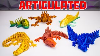 Top 6 ARTICULATED Animals to 3D Print [upl. by Dnana111]