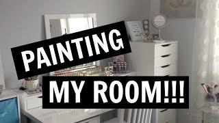 PAINTING MY ROOM  How To Paint A Room  Steps  Painting Process [upl. by Innep]