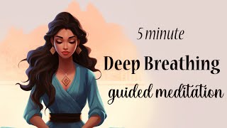 5 Minute Deep Breathing Guided Meditation [upl. by Aplihs674]