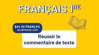 Bac de français 1re  Réussir le commentaire de texte [upl. by Jeri]