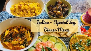 Special Indian Dinner Menu for Guest  Quick and Easy Vegetarian Indian Dinner Ideas [upl. by Necyla]