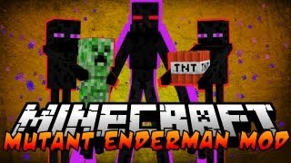 UPDATES Minecraft Mutant Enderman Mod  Mob from the Mutant Creatures Mod [upl. by Persas963]