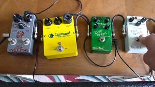 Guitar Compressor comparison Bearfoot FX Pale Green and Evergreen Diamond and Analogman BiComp [upl. by Justina266]