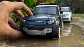 Realistic Land Rover Defender 110 118 Scale  LandRover Offroading  Diecast Model Cars Unboxing [upl. by Ludba]