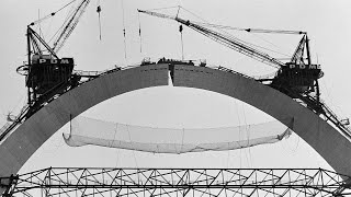 1965 Final piece of the Gateway Arch put in place [upl. by Aleck]