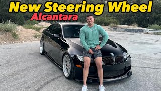 BMW M3 ALCANTARA STEERING WHEEL INSTALL Episode 6 [upl. by Alah]