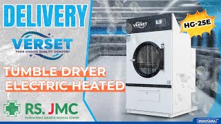 DELIVERY VERSET INDUSTRIAL TUMBLE DRYER MACHINE ELECTRIC HEATED HG25E KE RS JAKARTA MEDICAL CENTER [upl. by Lanctot]