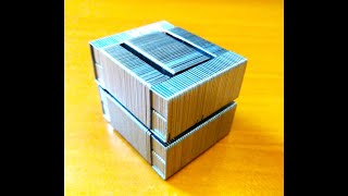 The New Staples Cube Box Without Glue  DIY Craft [upl. by Caesaria]