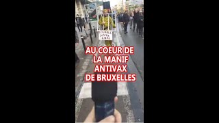 Infiltration dans la manifestation ANTIVAX le 9 Janvier 2022 à Bruxelles [upl. by Fairley]