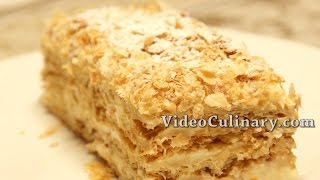 Napoleon cake Recipe  Russian Style Mille feuille [upl. by Ji758]