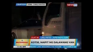 BT Kotse naipit ng dalawang van [upl. by Prudy]