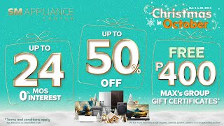 SM Appliance Center  Christmas in October from Oct 1 to 31 2024 [upl. by Narak]