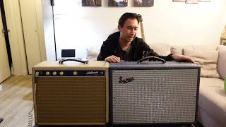 Supro Keeley 12 amplifier overview comparison w Milkman One Watt Plus [upl. by Dnumyar999]