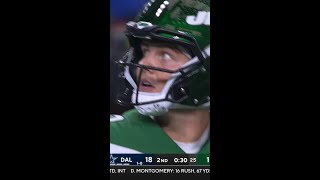 Zach Wilson rushes for a 16yard Gain vs Dallas Cowboys [upl. by Htezil]