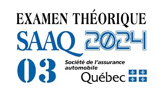 EXAMEN THEORIQUE SAAQ  QUÉBEC 2024  SIGNALISATION ROUTIÈRE 3 [upl. by Yesnil24]