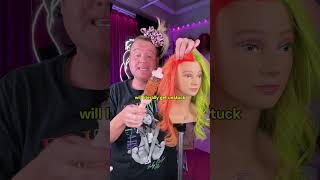 😳 Brush STUCK1 hairhack hairtip hairtok blowout hairtutortial easyhairstyles longhair [upl. by Schenck]