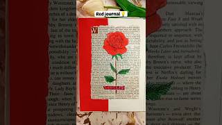 Red journal💡❤️With diy supplies journal journalideas red viralshorts artdiy [upl. by Yeldarb]