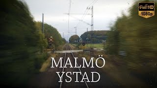 Train Drivers View MalmöYstad [upl. by Alleacim]