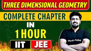 THREE DIMENSIONAL GEOMETRY in 1 Hour  Complete Chapter for JEE MainAdvanced [upl. by Durst121]