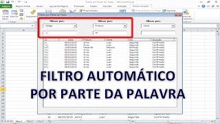 Filtro Automático por PARTE do TEXTO em Listview Excel VBA [upl. by Nnaynaffit39]