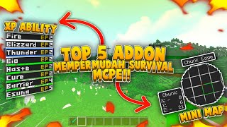 TOP 5 ADDON MCPE TERBAIK UNTUK SURVIVAL MINECRAFT PE Support 117118 [upl. by Jsandye]