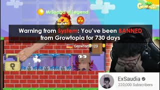 ExSaudia Got BANNED  EXPENSIVE FREE BFG PRANK 5😅😅  GrowTopia [upl. by Bunde]