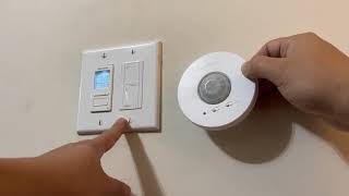 Lutron Caseta Switch Install  3 WAY Pairing the Occupancy Sensor Part 3 of 3 [upl. by Normy40]