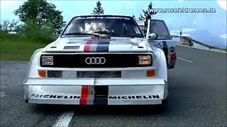 Audi Quattro E2 Pikes Peak  Walter Röhrl  Rossfeldrennen 2013 [upl. by Soren685]