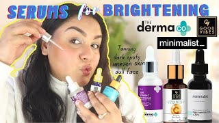 Top 4 Serums for Face Brightening  Reduces SunTan Brown Spots PIH Uneven Skin amp Discoloration [upl. by Everrs]