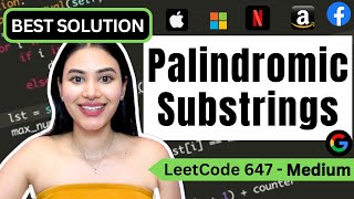 Palindromic Substrings LeetCode 647  Python leetcode palindromicsubstrings blind75 [upl. by Sierra]