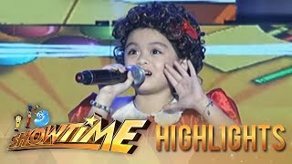 Its Showtime Lea Salonga Mini Me impresses with her version of quotTomorrowquot [upl. by Nrojb]