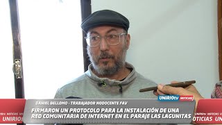 FIRMARON PROTOCOLO PARA LA INSTALACIÓN DE UNA RED COMUNITARIA DE INTERNET EN EL PARAJE LAS LAGUNITAS [upl. by Doowle]