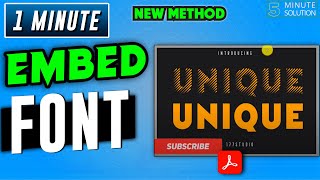 How to embed fonts in Pdf 2024  adobe acrobat Tutorial [upl. by Pyle]