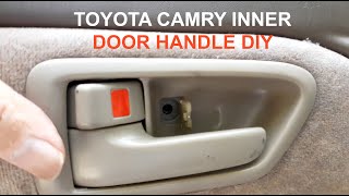 Toyota camry 2002 2003 2004 2005 interior door handle replacement DIY [upl. by Arbmahs]