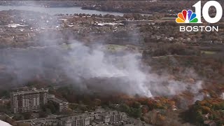 Brush fires continue to spread across Massachusetts [upl. by Ayekram282]