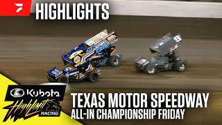 AllIn Championship Friday  Kubota High Limit Racing at Texas Motor Speedway 101124  Highlights [upl. by Laurie]