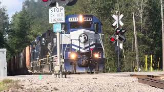 LSRC 4325 LSRC 302 amp LSRC 4306 Southbound in Alpena Mi [upl. by Iem666]