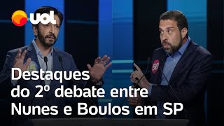 2º debate entre Ricardo Nunes e Guilherme Boulos é marcado por ataques [upl. by Bak]