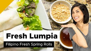 Fresh Lumpia  Lumpiang Sariwa Recipe Filipino Food [upl. by Adialeda]