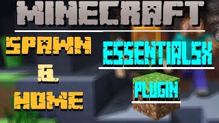 HOW TO SET SPAWN AND HOME USING ESSENTIALSX  FREE HOSTED MINECRAFT SERVER [upl. by Guzel]