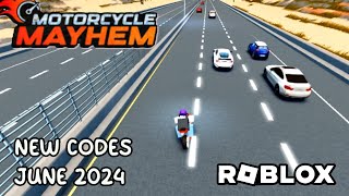 Roblox Motorcycle Mayhem New Codes June 2024 [upl. by Atilehs]