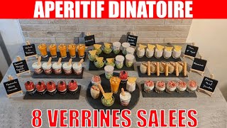 APERITIF EN VERRINE BUFFET DE 8 VERRINES SALEES APERITIF POUR FETE BANQUET APERITIF DINATOIRE [upl. by Naimerej]