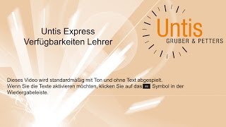 Untis Express  Verfügbarkeiten Lehrer [upl. by Dekeles]