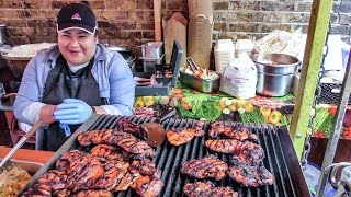 Street food from the Philippines Roasted Chicken Noodles and More London [upl. by Tolley]